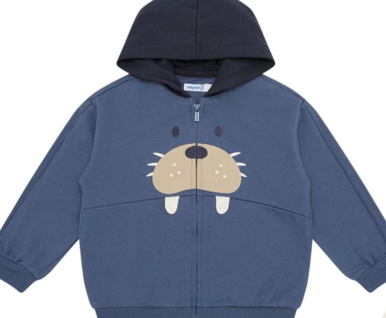 2840 3D Walrus Zip-Up Sweatshirt