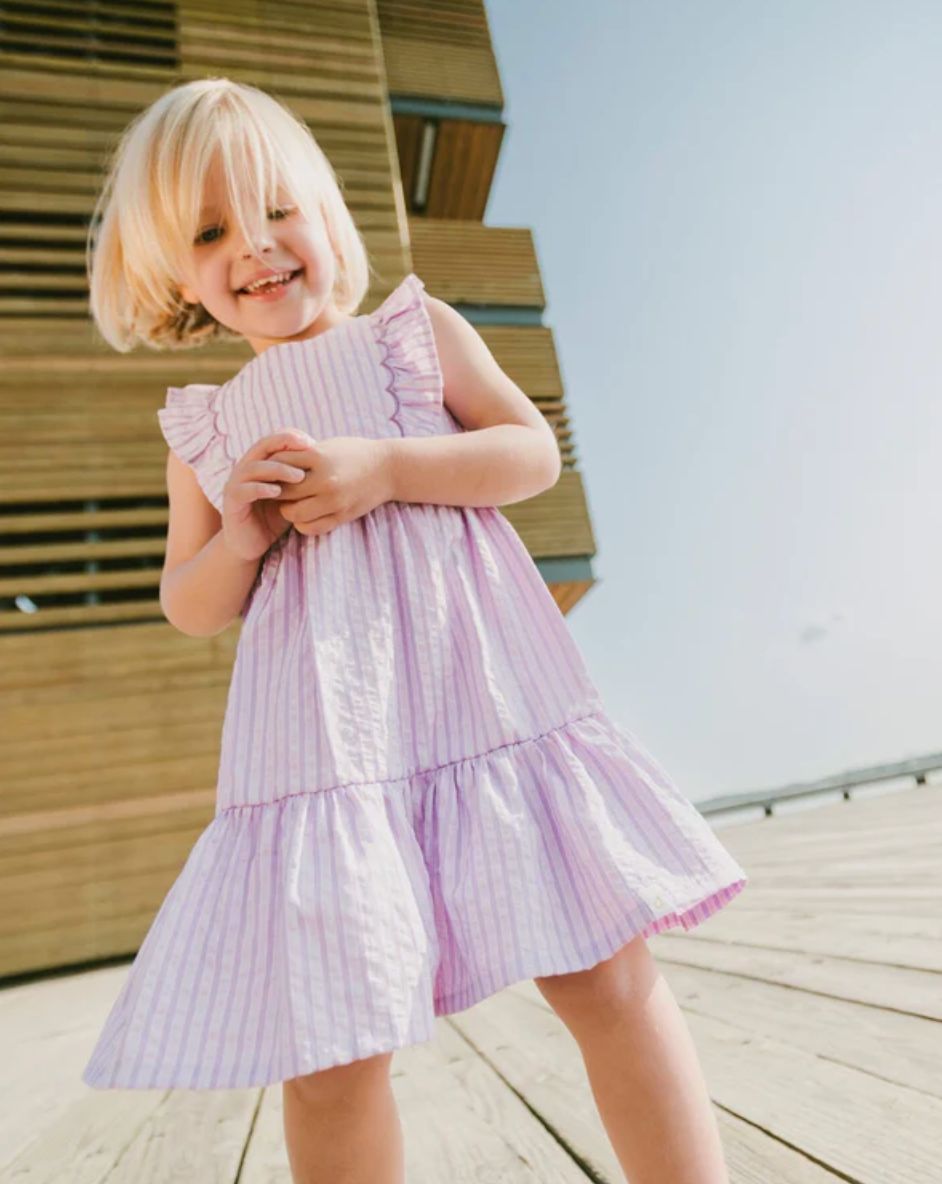 H30E86 Lilac Striped Dress