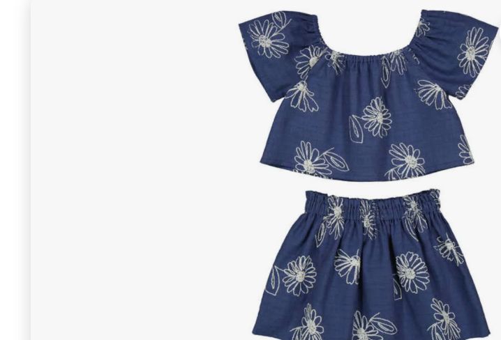 3947 Linen Skirt Set