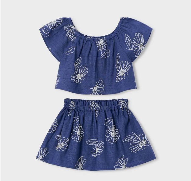 3947 Linen Skirt Set