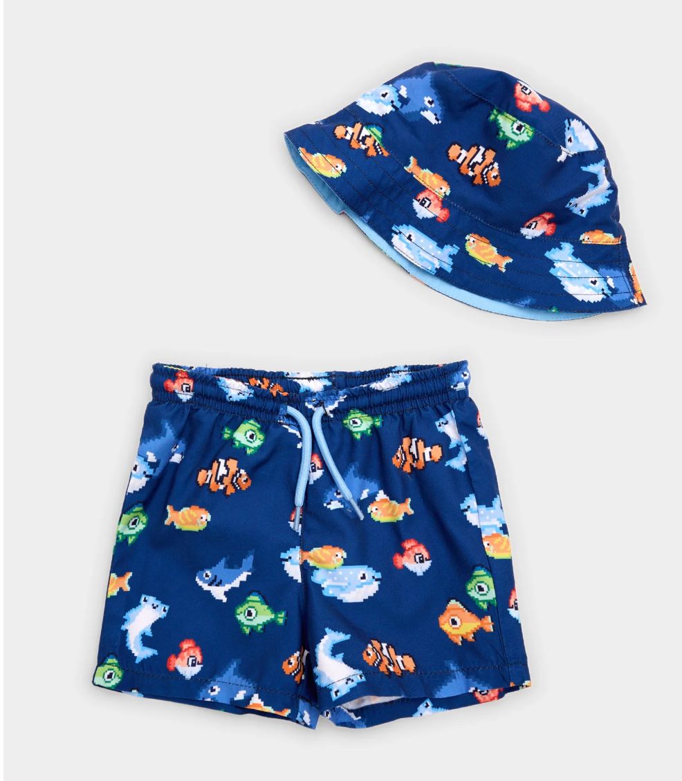 1660 Swim Shorts w/ Bucket hat