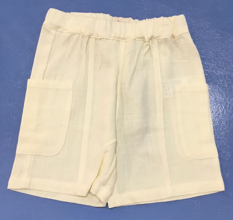 HB808C Butter Yellow Muslin Shorts