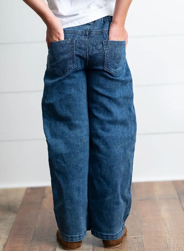 Kids Medium Wash Horse Shoe Jeans