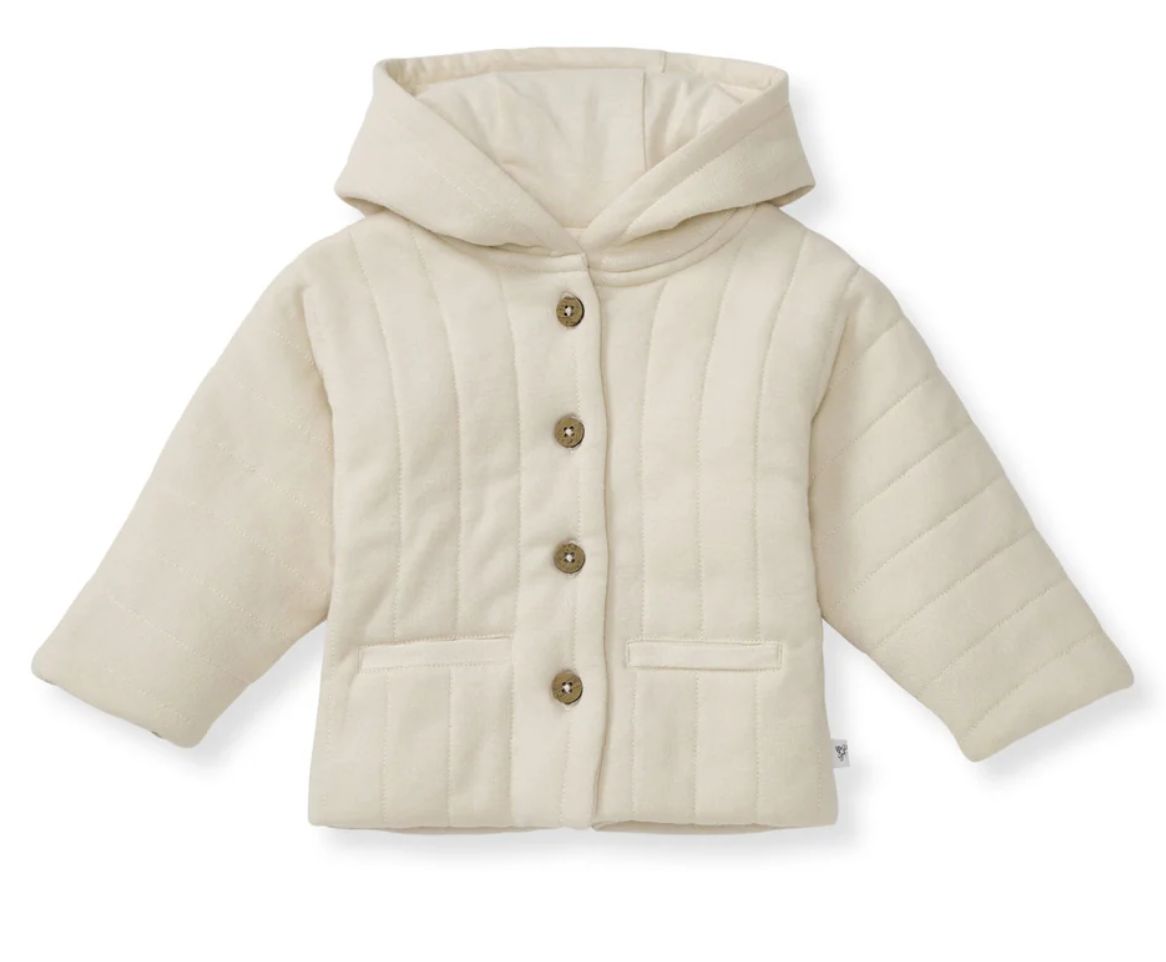 Organic quilted jacket Oat