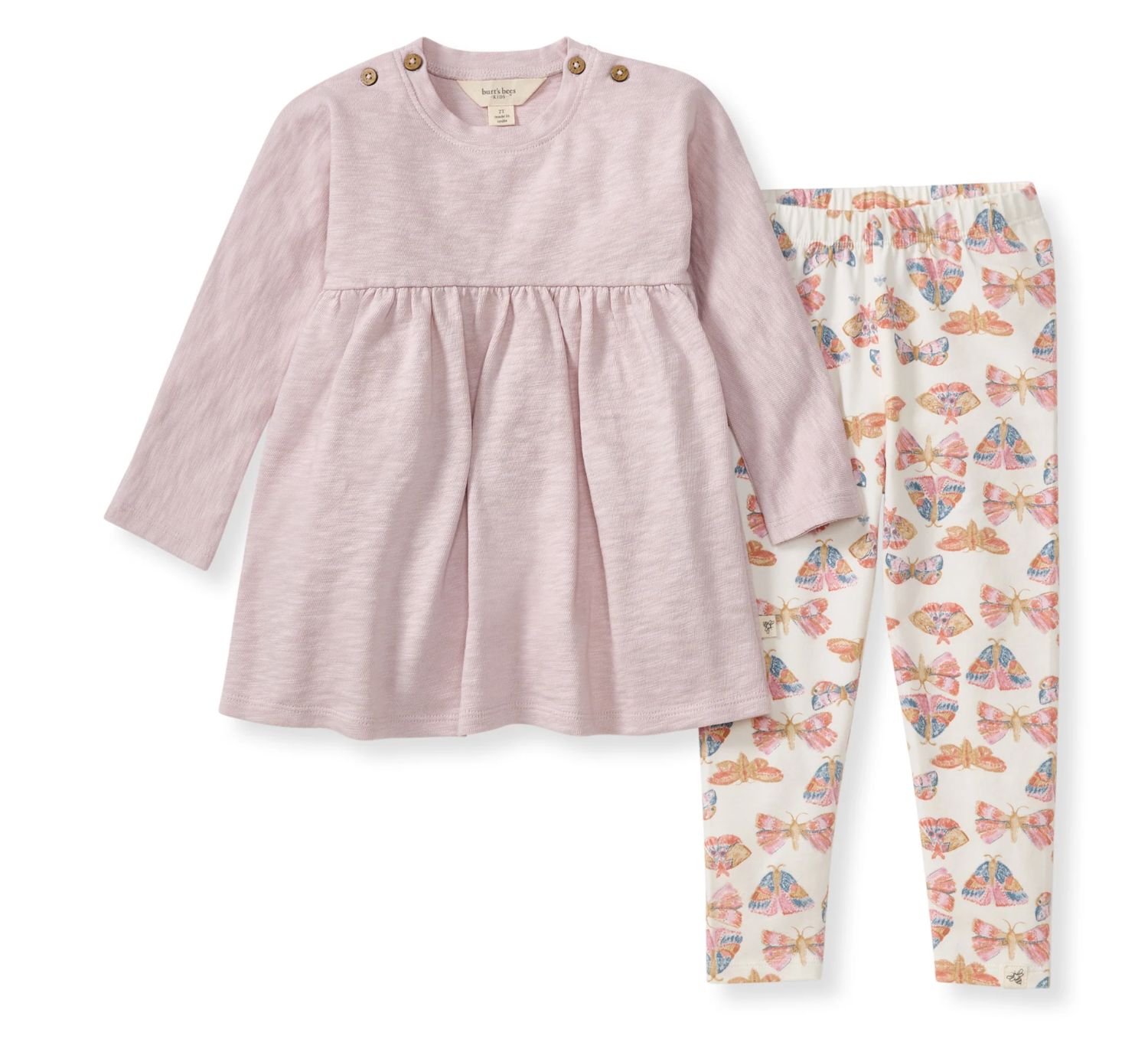 Chucky slub tunic set Soft violet