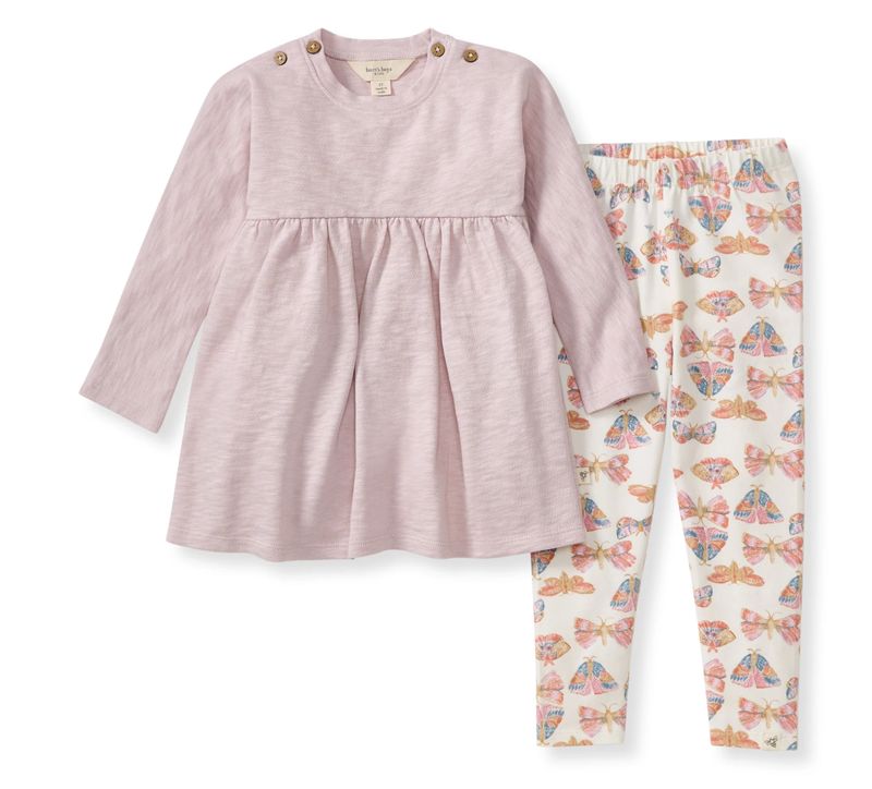 Chucky slub tunic set Soft violet