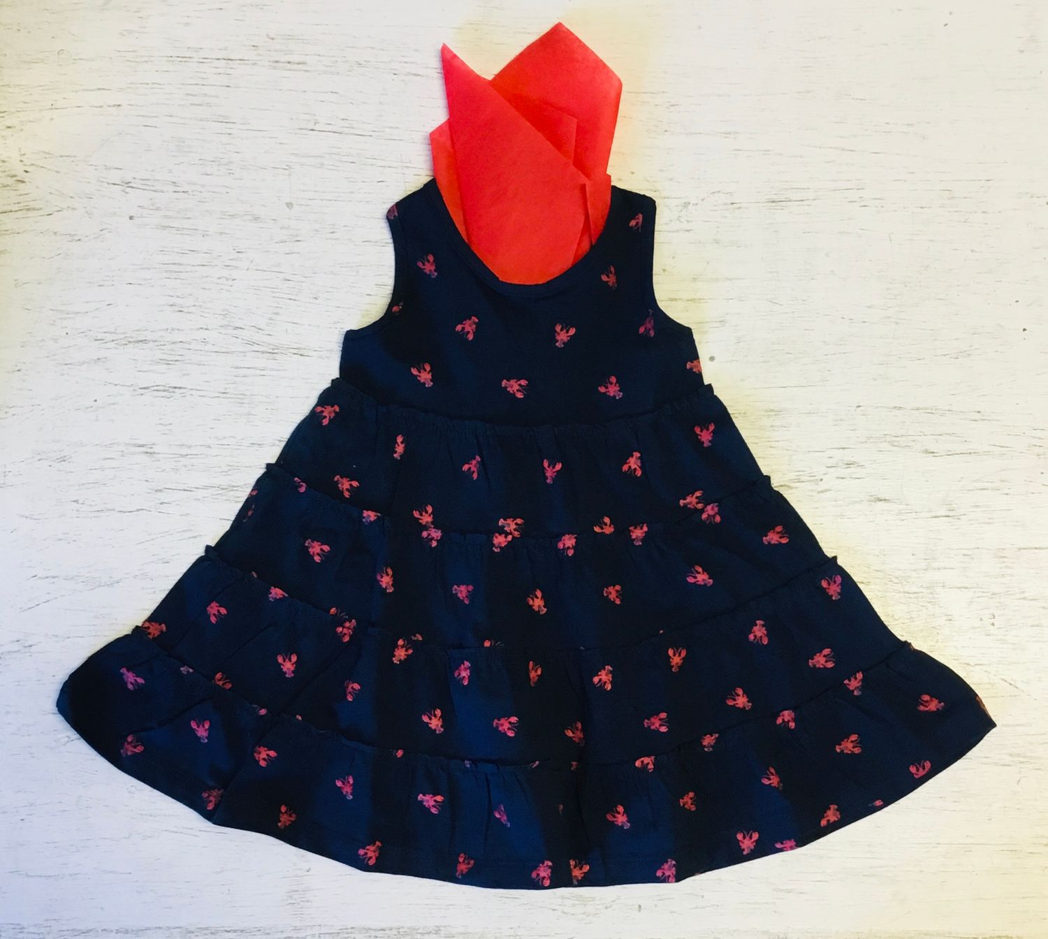 5 tier lobster print twirl dress