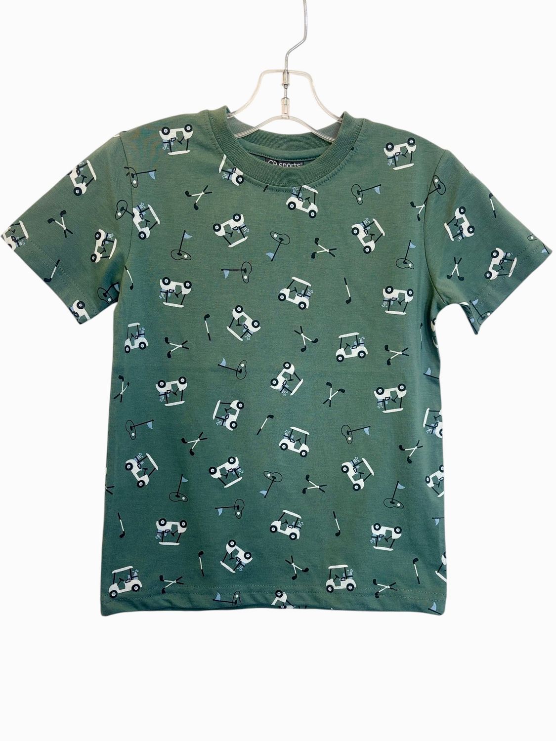 All over golf print s/s tee