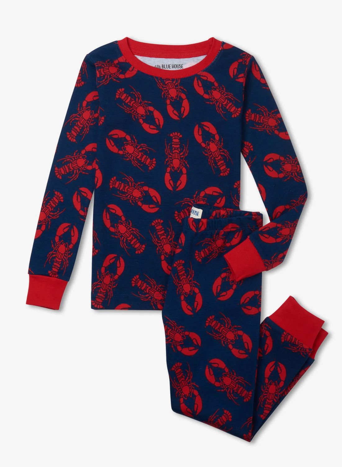 Navy Lobster Kids Pajama Set