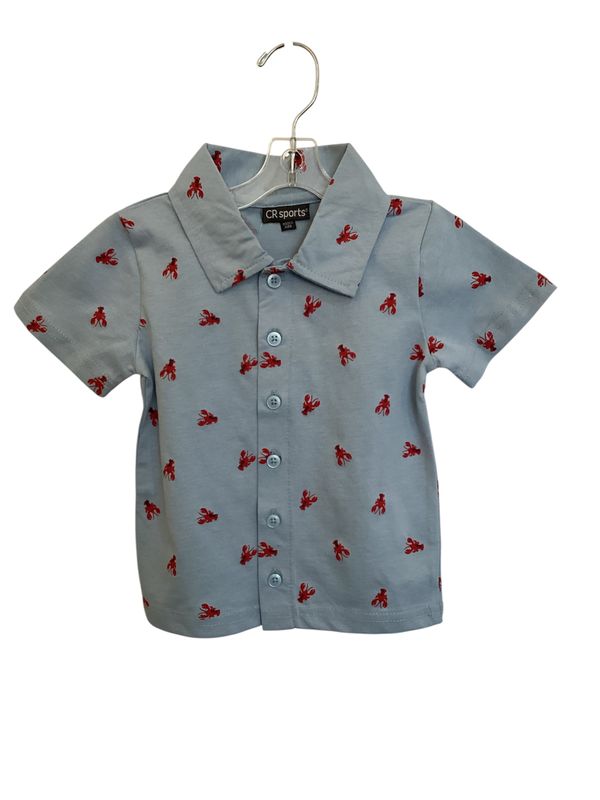 Button Down Collared Lobster Top