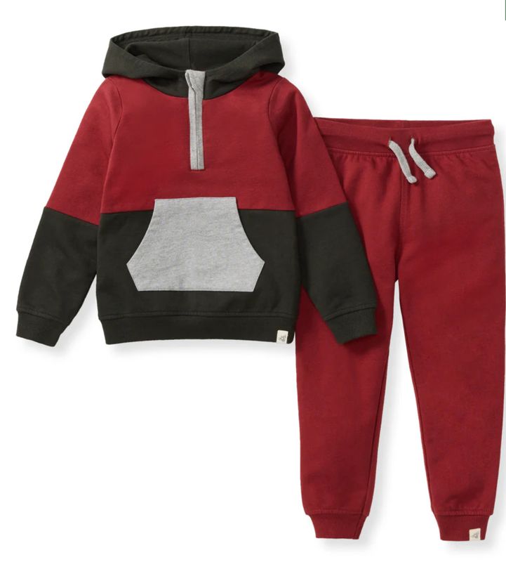 Color Blocked Sweatshirt Set