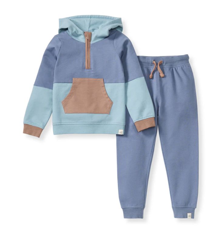 Color Blocked Sweatshirt Set