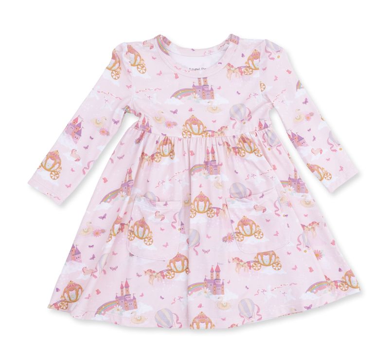 Princess Unicorns &amp; Castle Dress W/ Bike Shorts