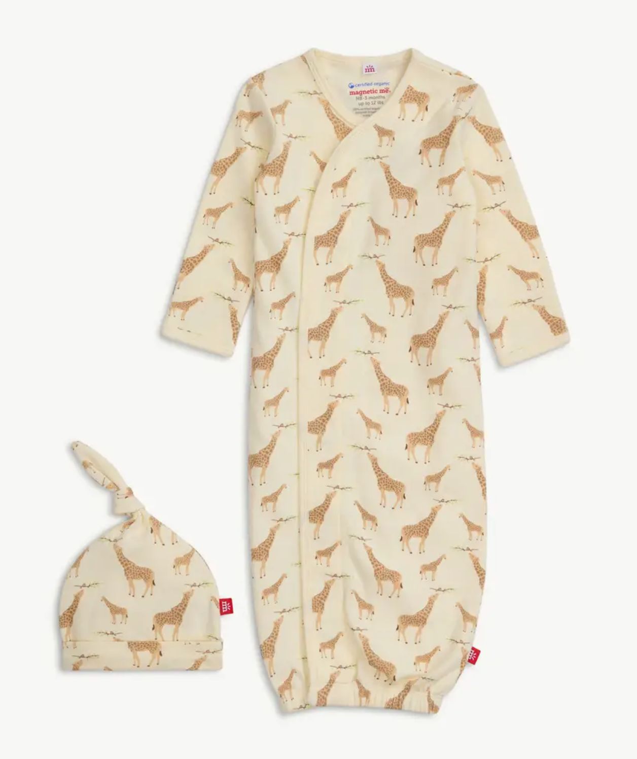 Cream Jolie Giraffe Magnetic Gown Set