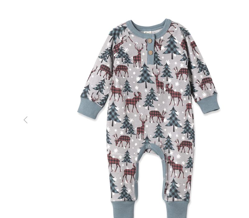 Nordic Pines L/S Henley Romper