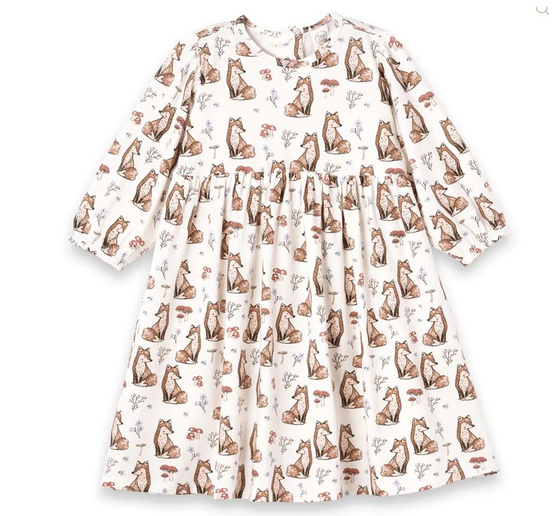 Foxy Garden L/S Empire Waist Dress