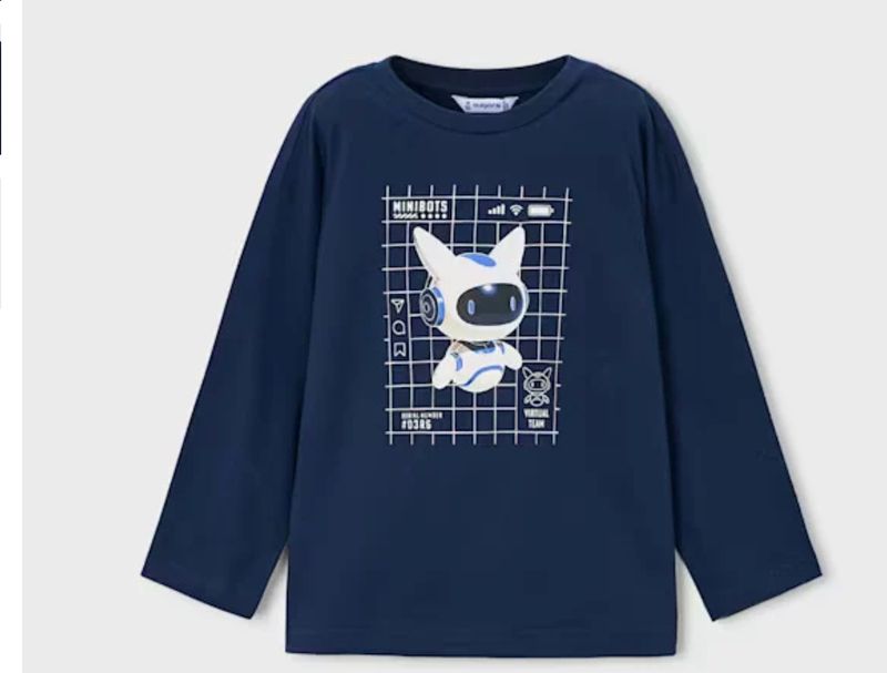 4013 Minibots L/S glow in the dark tee