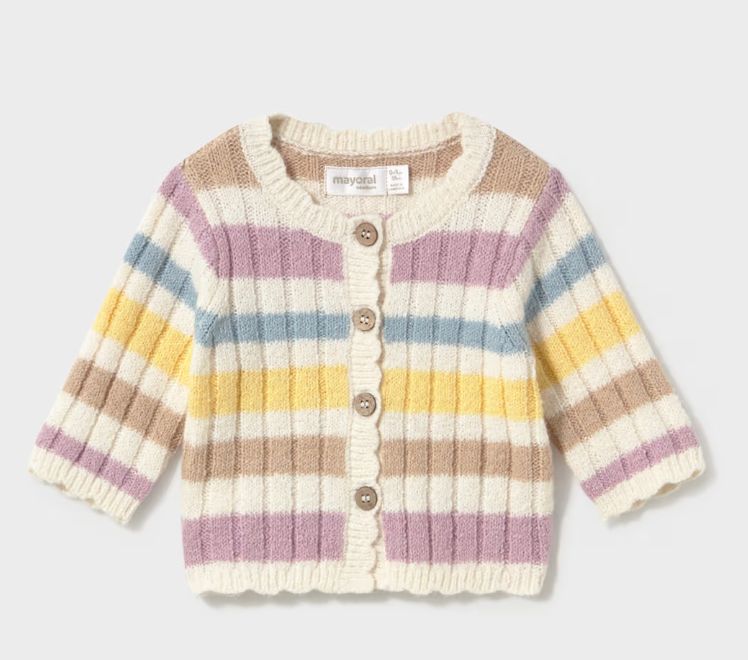 2301 Long Cardigan Rayas