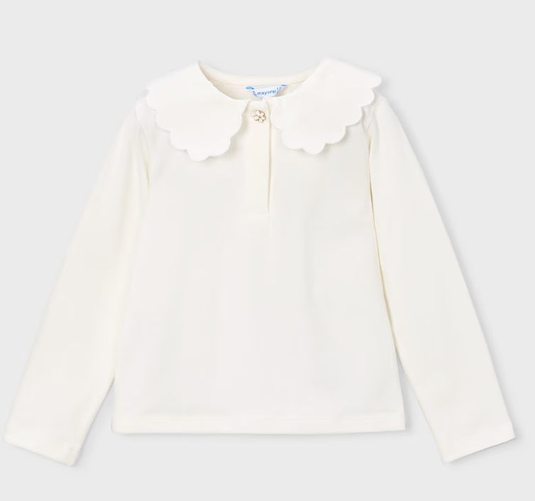 131 scalloped l/s polo
