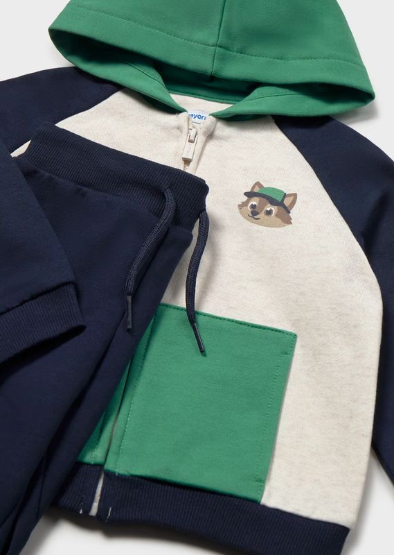 918 Green Puppy Plush Tracksuit Set