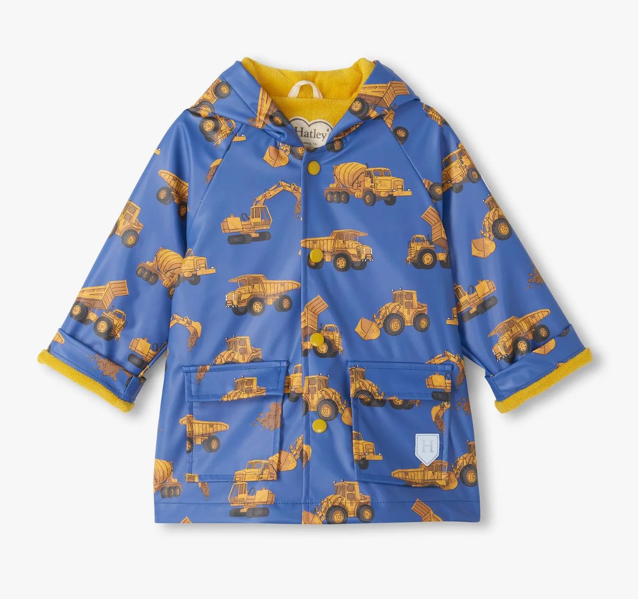 Construction Trucks Snap Rain Coat