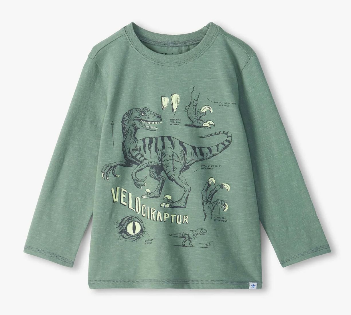 Velociraptor Glow in the Dark Crew Neck Tee