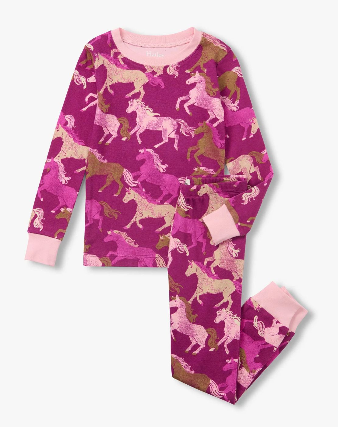 Galloping Horses Cotton Rib Pajama Set