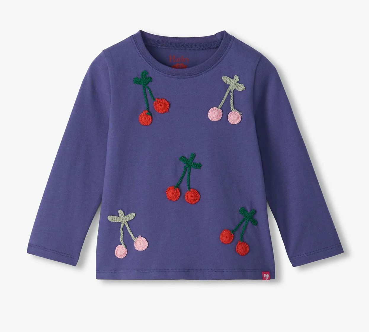Skipper Blue Cherries Gathered Back Tee