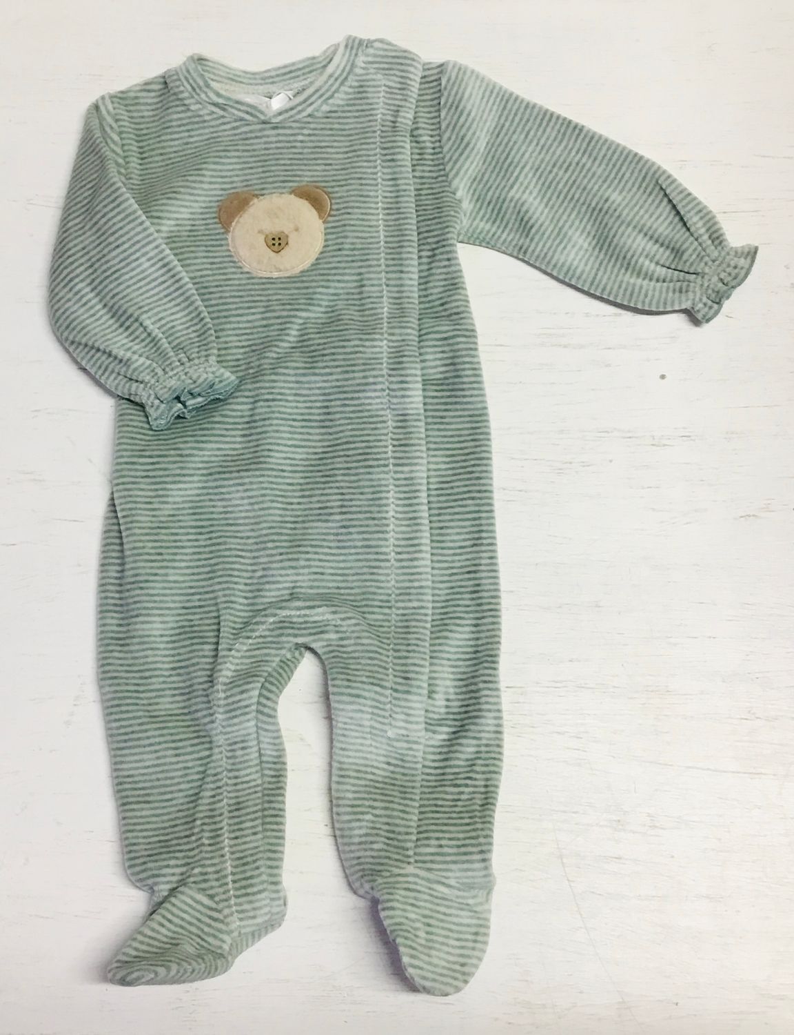 2753 Teal Velour Onesie