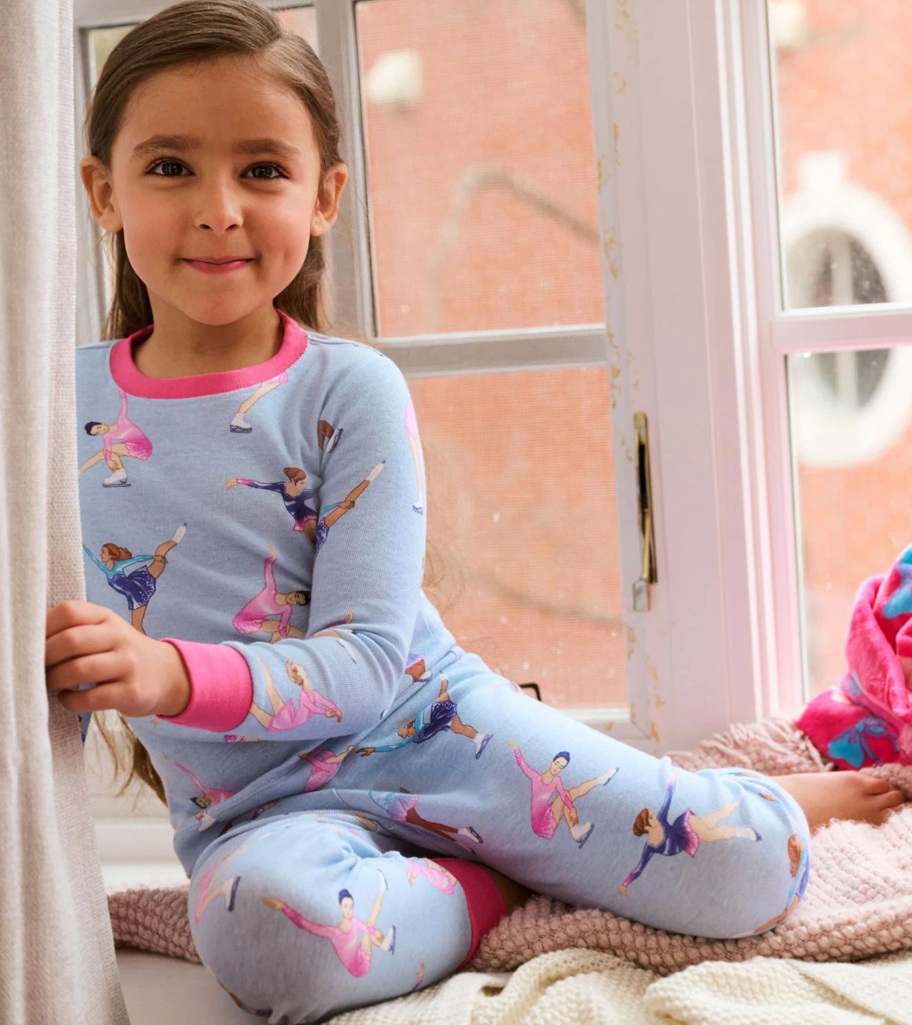 Figure Skaters Cotton Rib Pajama Set