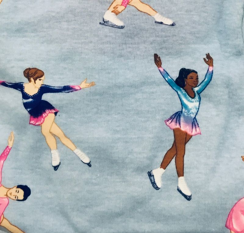 Figure Skaters Cotton Rib Pajama Set