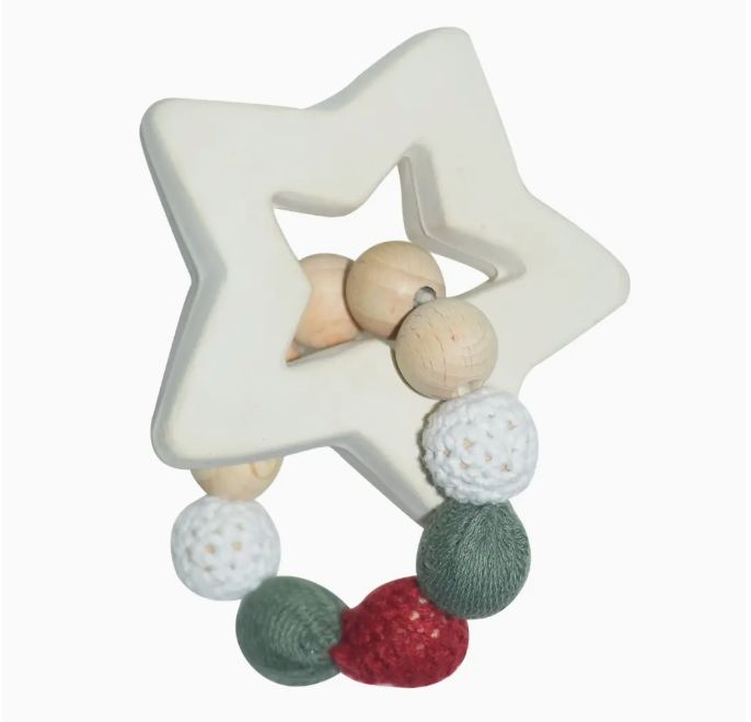 Christmas star natural teether