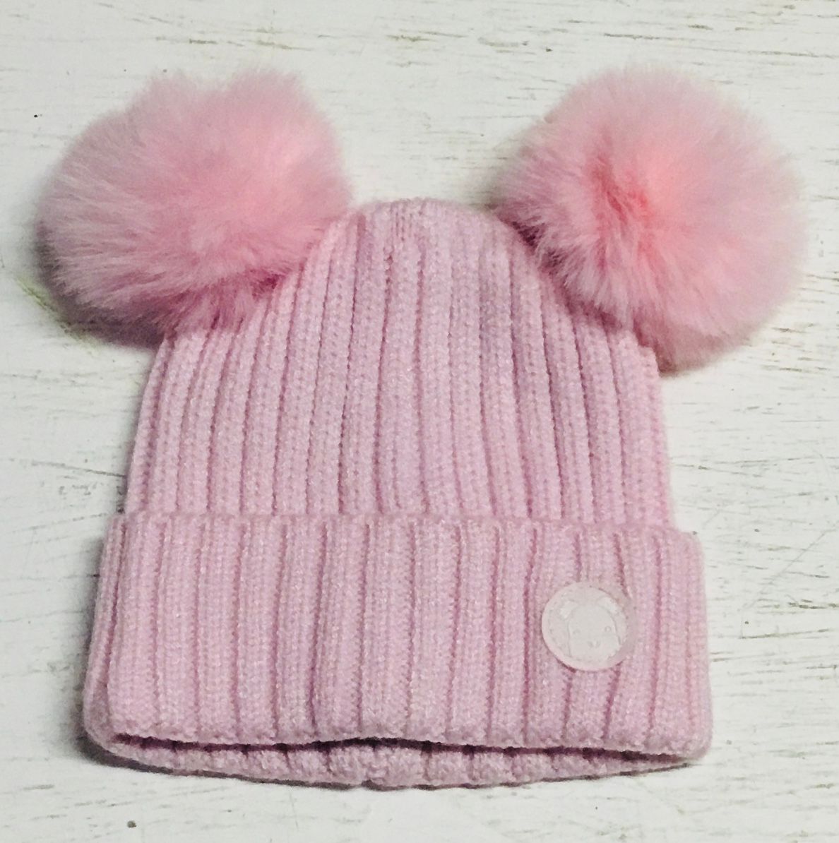 W2209 Newborn (0-9m) Pom Pom Hat