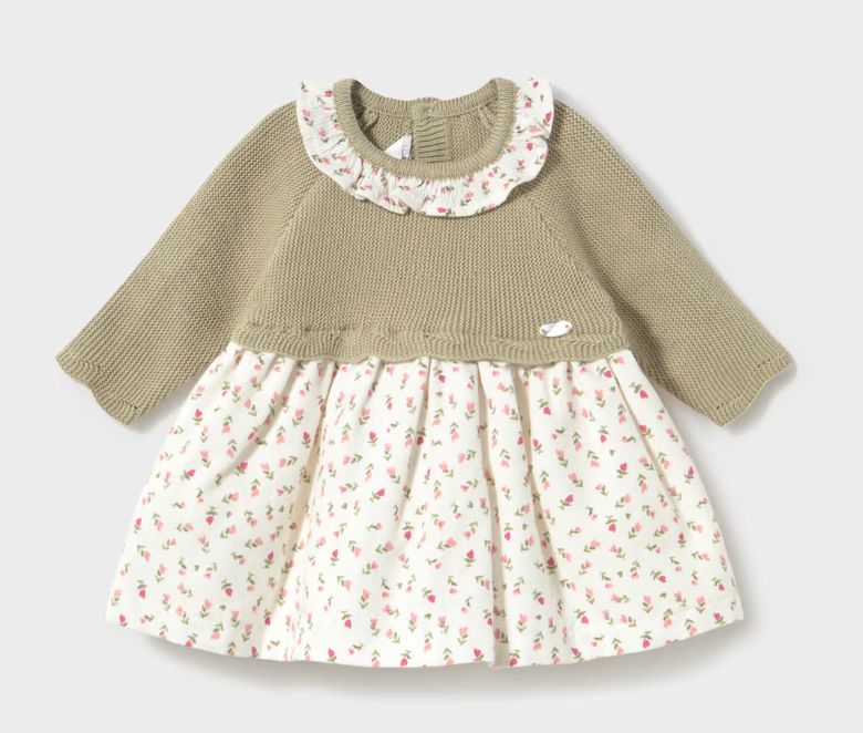 2805 combined knit dress