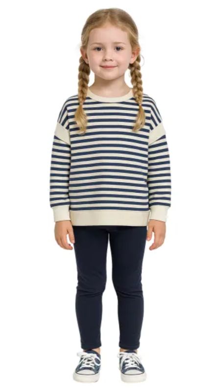 Striped long-sleeve sweatshirt