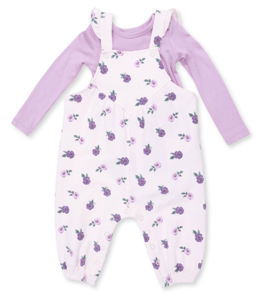 Violetta floral overalls set