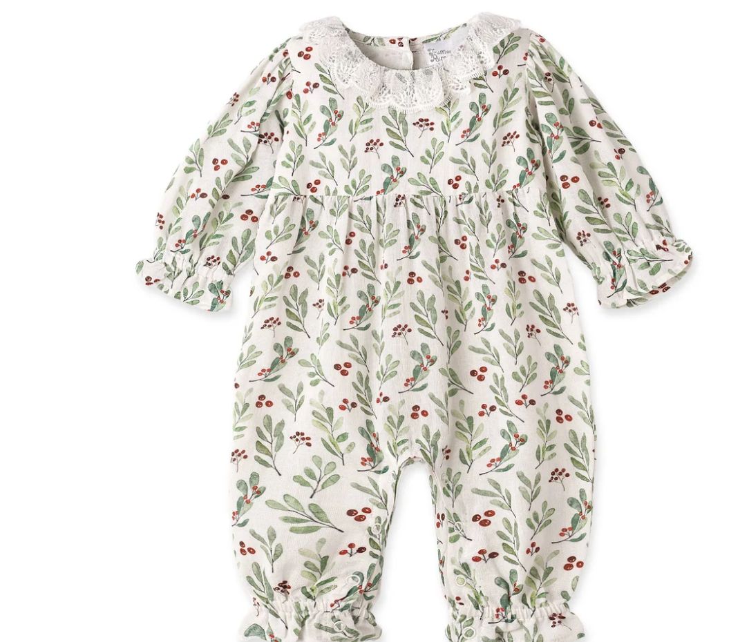 Holiday Berry Romper w/ Lace