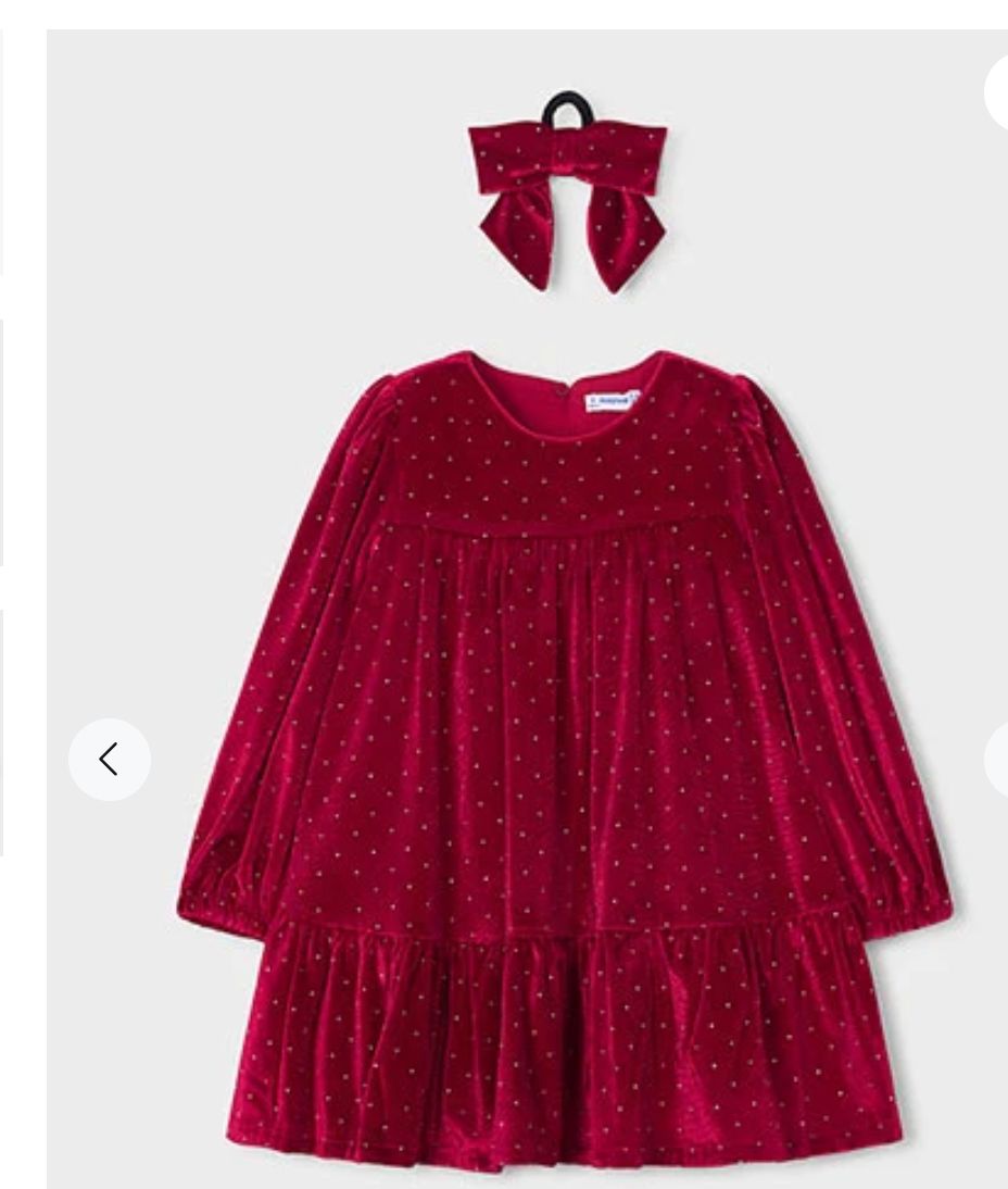 4930 Velvet Dress w/ Hair tie