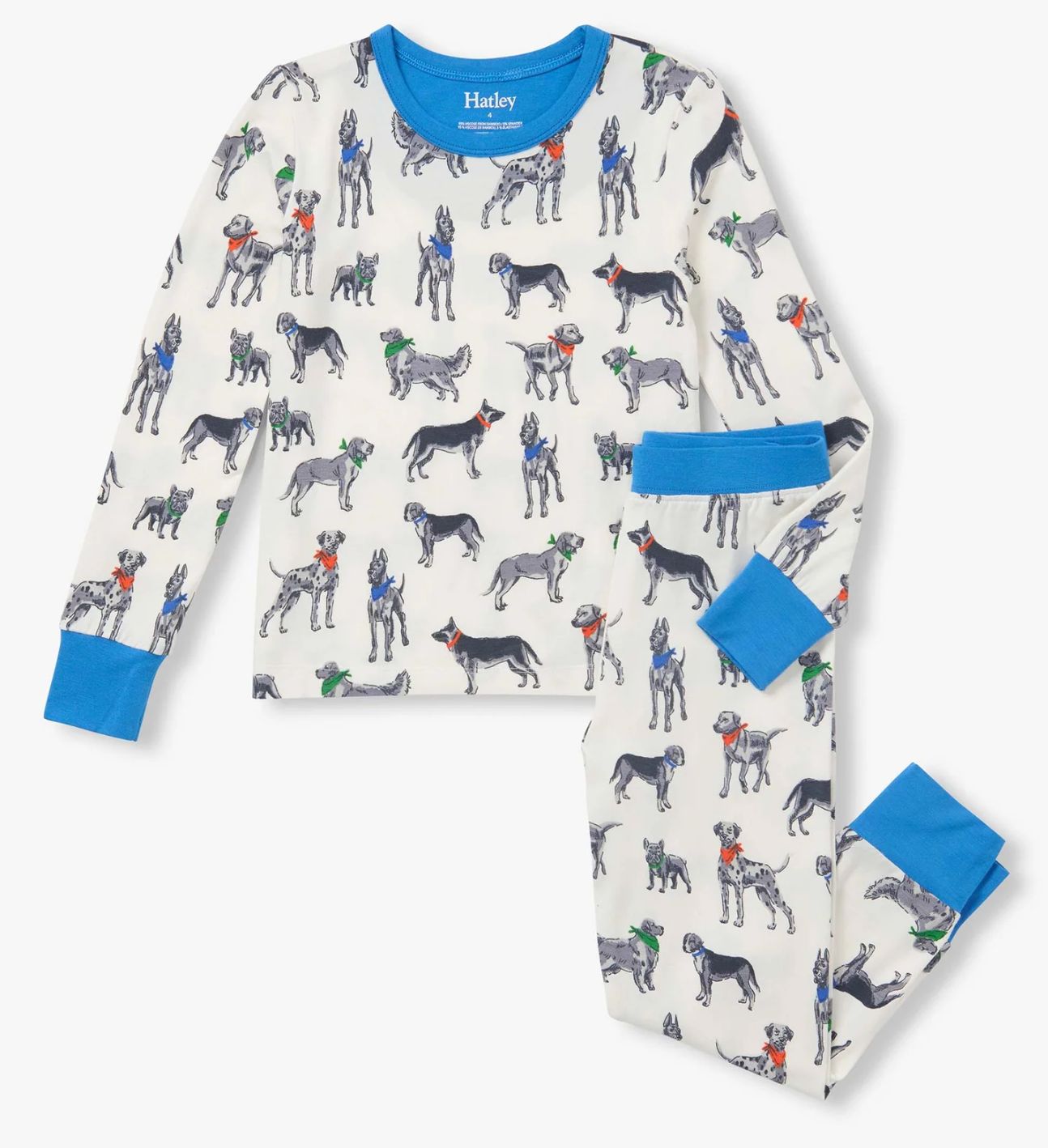 Bandana Dogs Bamboo Pajama Set