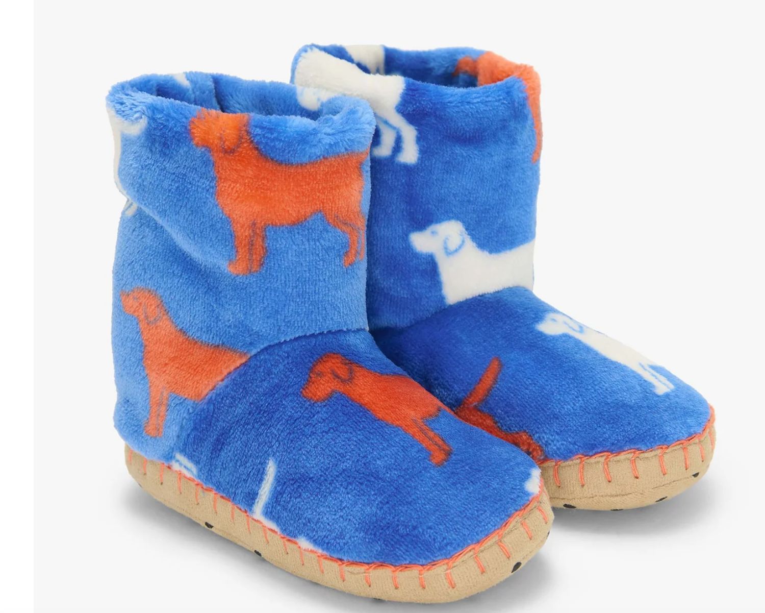Dog Silhouette Fleece Slippers