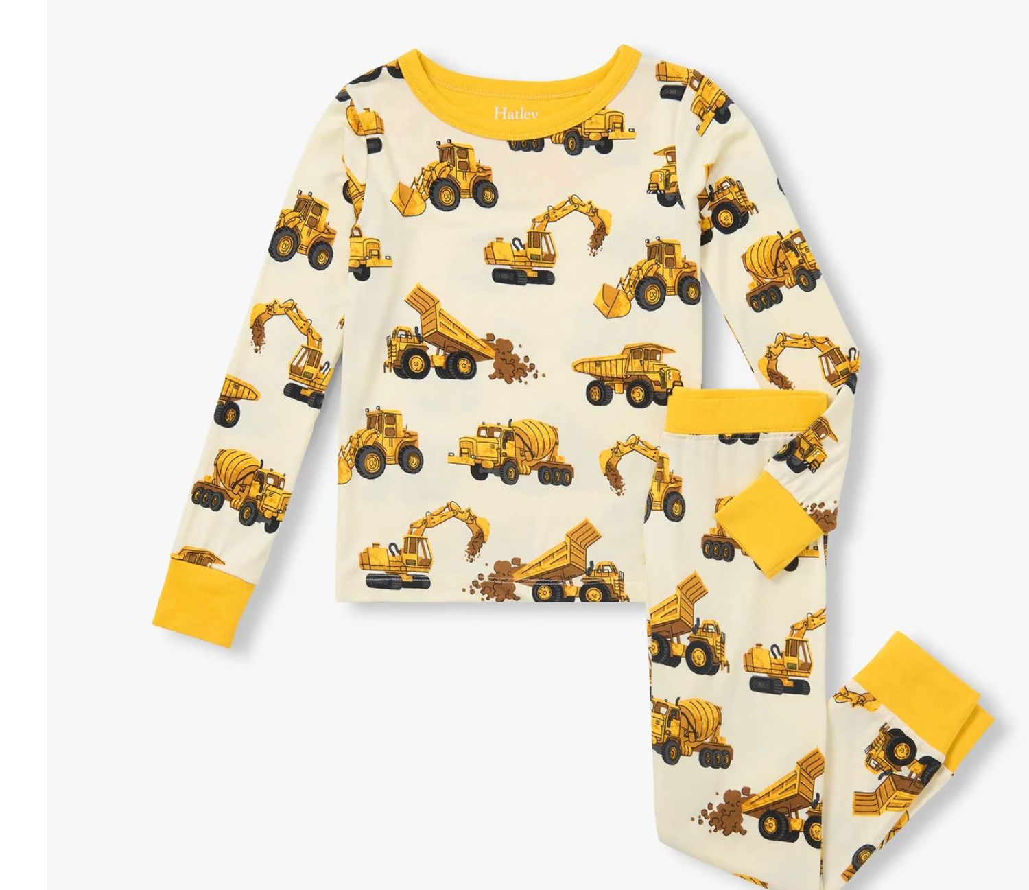 Construction Trucks Bamboo Pajama Set