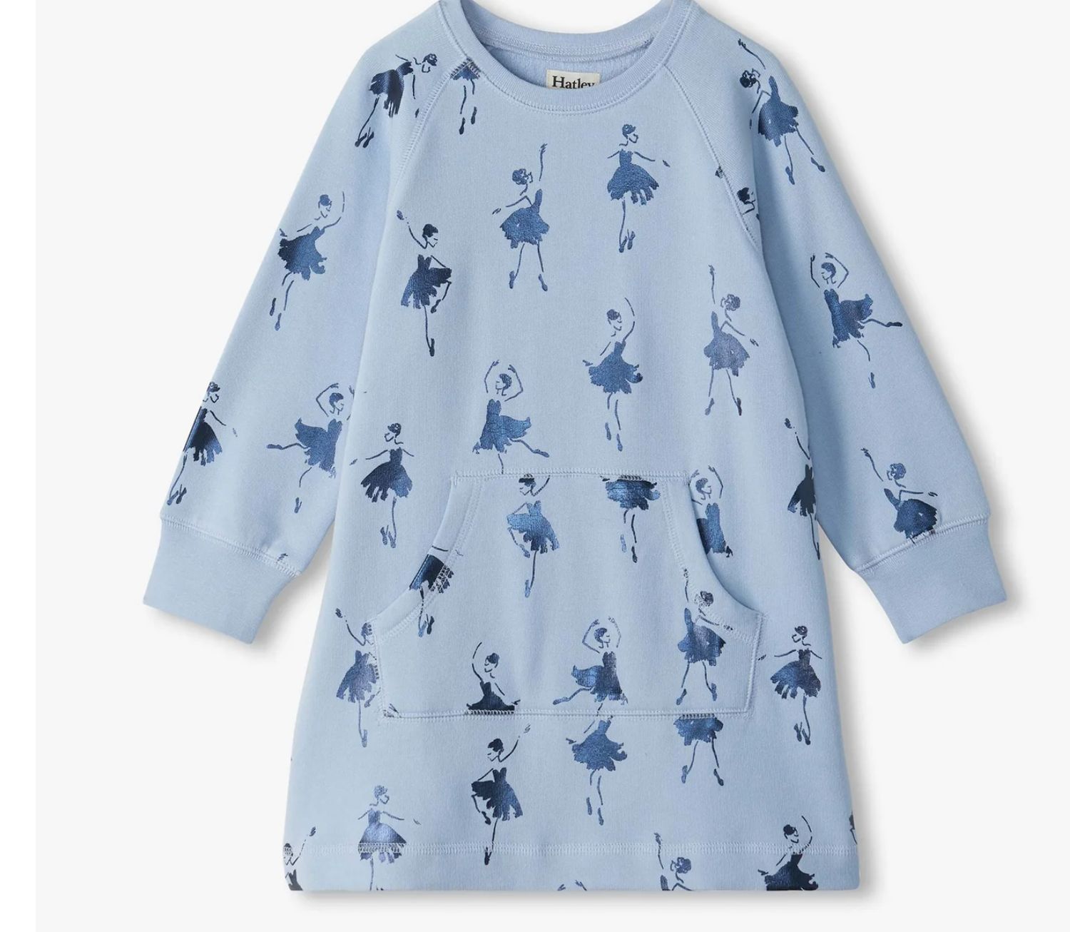 Foil Ballerinas Sweatshirt Dress