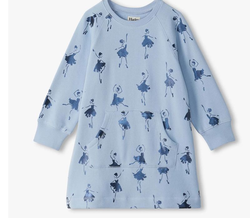 Foil Ballerinas Sweatshirt Dress