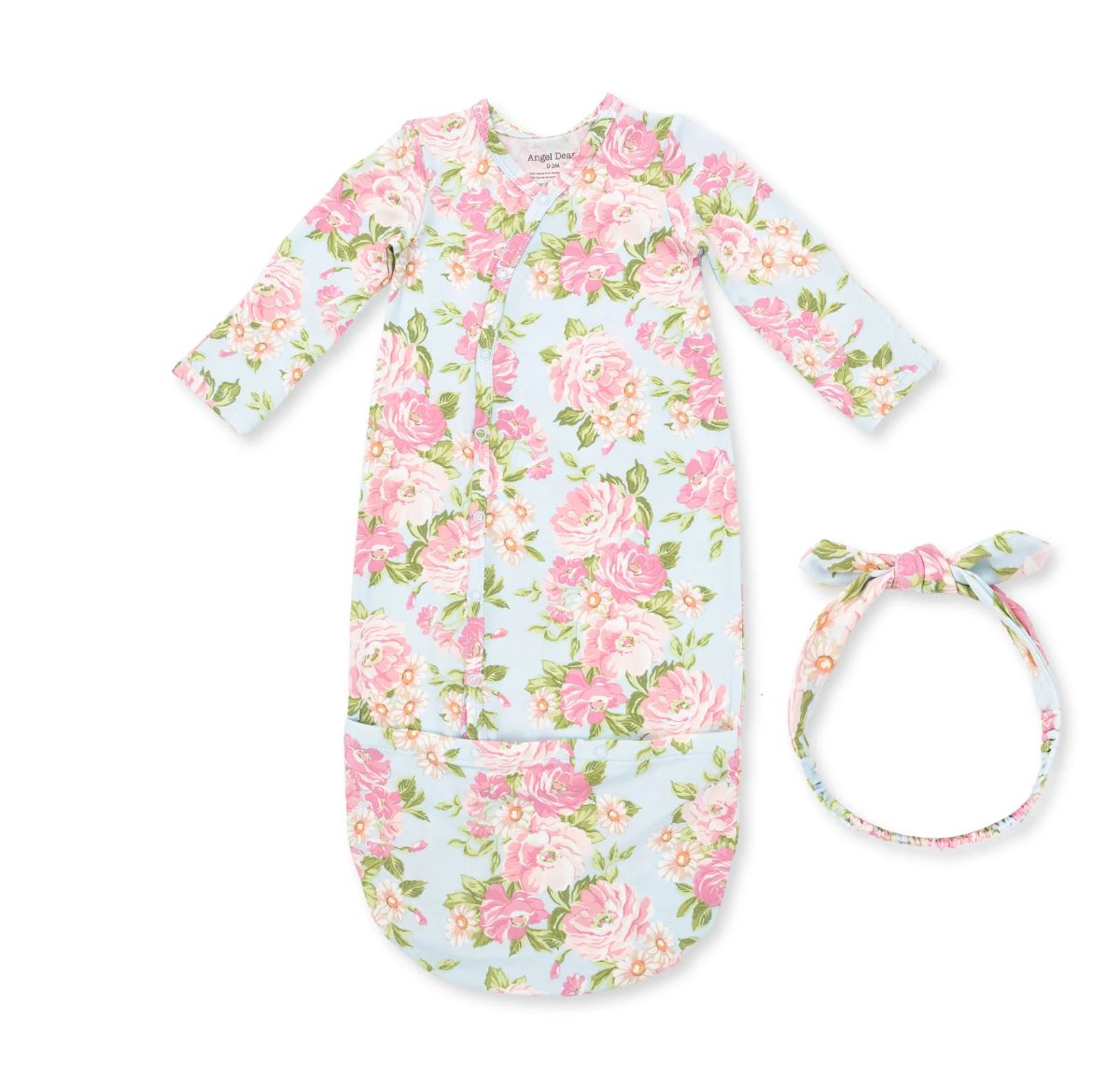 Angelina Floral Bundle Gown w/ Headband