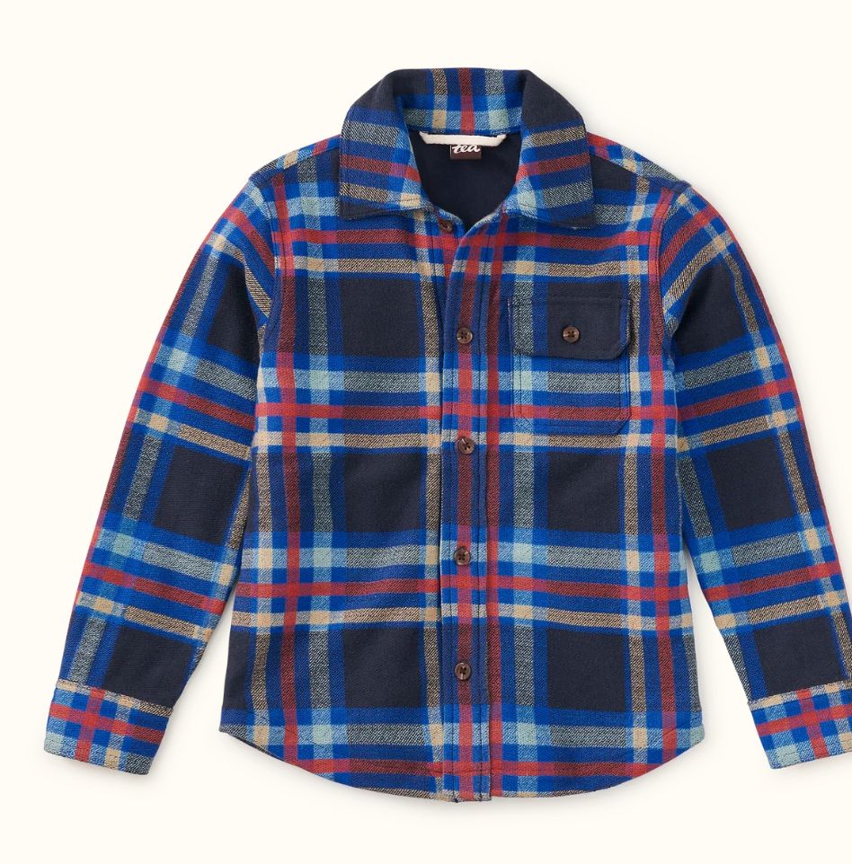 French Terry Plaid Shacket