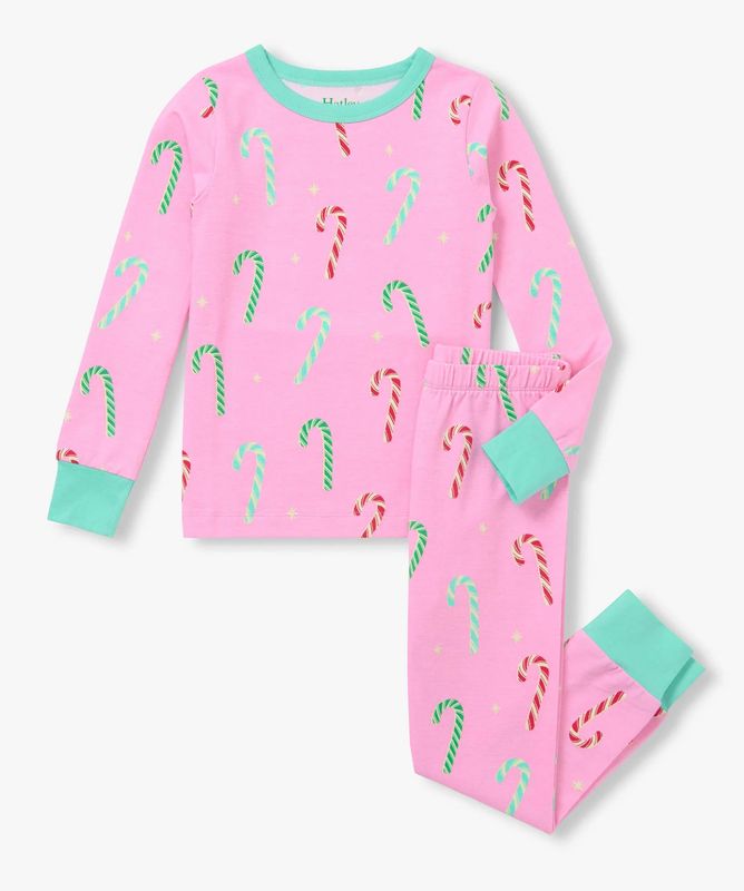 Glow in the Dark Hatley Candy Cane PJ Set