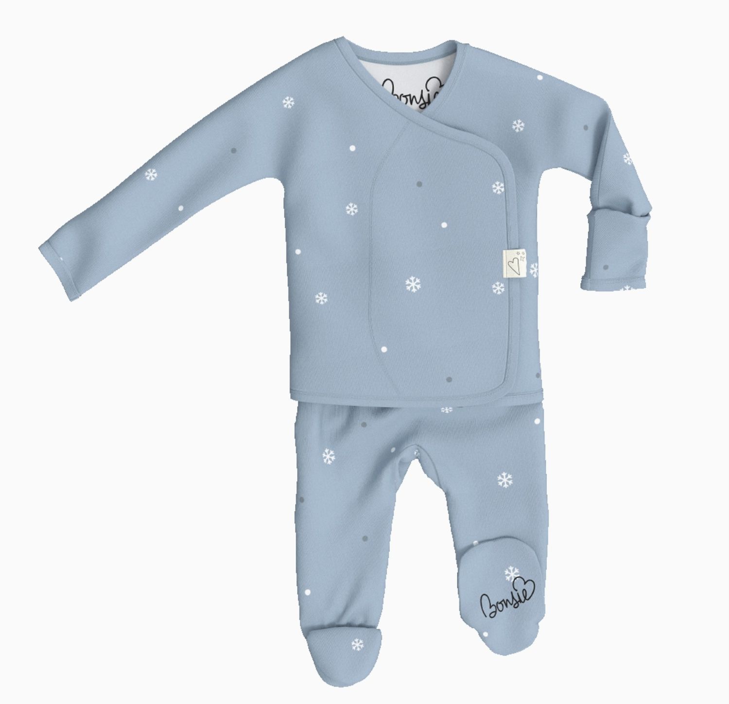 Bonsie snowflakes footie