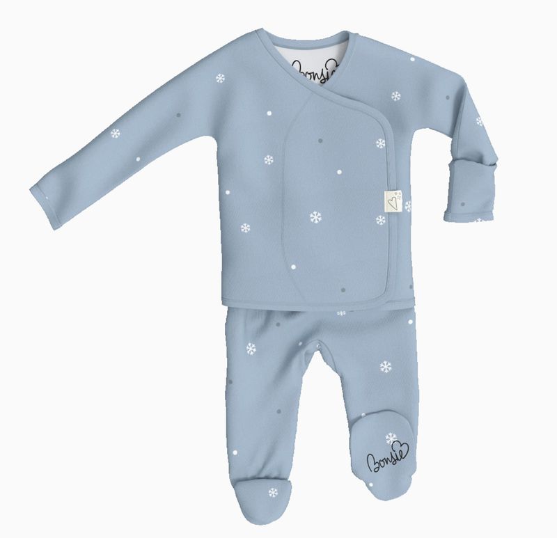 Bonsie snowflakes footie