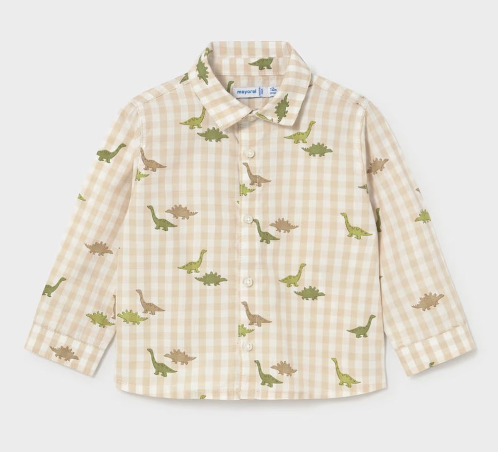 2110 L/S Button Up Dinosaur Shirt