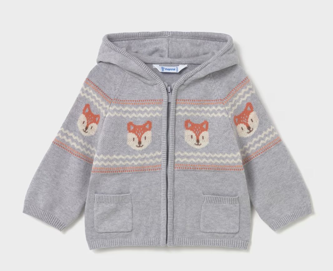 2380 Jacquard Knitting Pullover Foxes